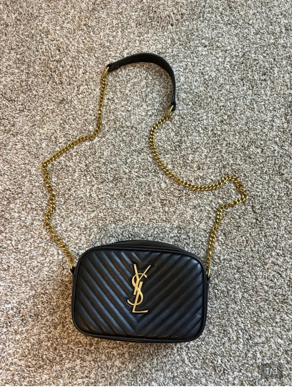 Camera Bag with Gold Chain - Picture 1 of 3